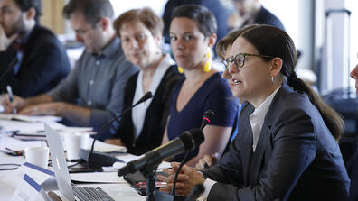 Speakers at a conference