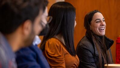 SIPA students at dean's lunch in December 2022