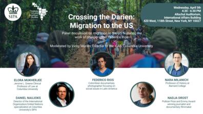 Panel discussion on migration to the US featuring the work of photographer Federico Rios.