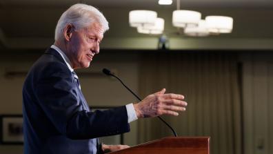 Clintons tie Trump’s Gaza peace plan to Oslo Accords in Rabin memorial discussion