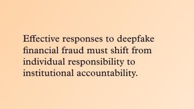 Deepfake Financial Fraud The Global Regulation of AI-Driven Scams