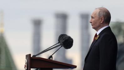 Vladimir Putin at the Victory Day military parade in Red Square