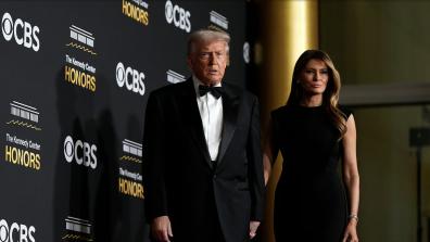 US President Donald Trump and first lady Melania Trump
