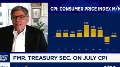 Jack Lew on July CPI data: ‘Paints a picture that’s very challenging in terms of the future direction’