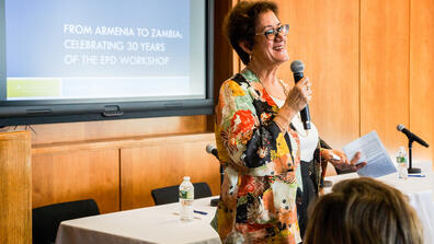 Cihan Sultanoglu MIA ’81 highlighted UNDP's partnership on 24 EPD workshops over the years.