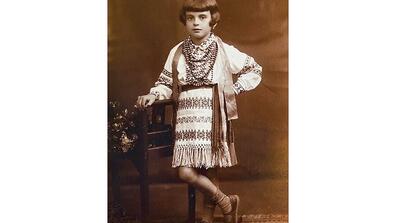 The author's grandmother wears traditional garb, including an embroidered shirt, in this photo taken circa 1930 in western Ukraine. Courtesy Lydia Tomkiw.