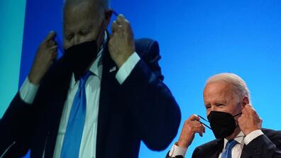 Image of Joe Biden with a mask