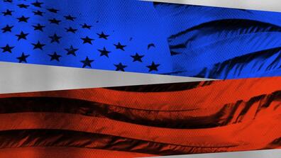 The American Flag, with the upper half of it in blue and the bottom half of it in red