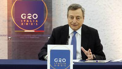 Image of the Italian prime minister Mario Draghi