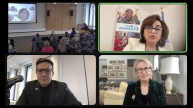 Screenshot from the event with Sima Bahous