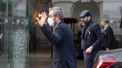 Iran's chief nuclear negotiator Ali Bagheri Kani arrives at the Coburg Palais, venue of the Joint Comprehensive Plan of Action (JCPOA) meeting aimed at reviving the Iran nuclear deal, in Vienna on December 17, 2021