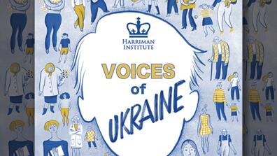 Cover of Harriman Institute's "Voices of Ukraine" podcast