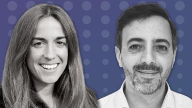 pictures of Rocío Redondo Alamillos MIA ’23 and Frederic de Mariz MIA ’05