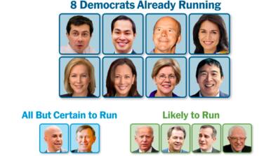 Democrats running in the 2020 presidential campaign.