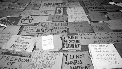 Banners from Occupy Wall Street