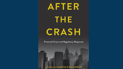 After the Crash - book cover, yellow text on black background