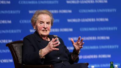 Former secretary of state Madeleine Albright spoke at Columbia in 2018.