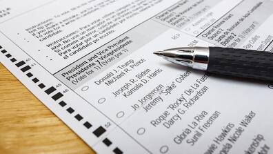 presidential election ballot