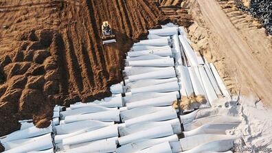 a bulldozer from above