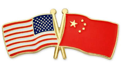 U.S. and China flags