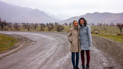 Alice Bosley (left) and Patricia Letayf in Kurdistan.