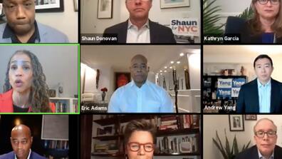a political club meets over zoom