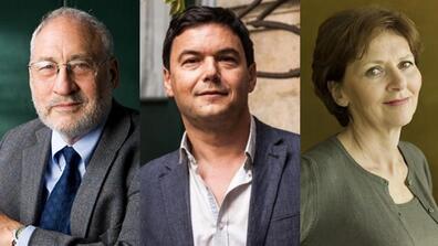 Joseph Stiglitz, Thomas Piketty, and Sylvie Kauffmann