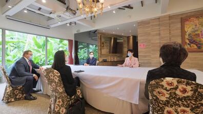 Second Minister for Finance Indranee Rajah meeting members of the new Asia Sustainable Infrastructure Advisory Panel.