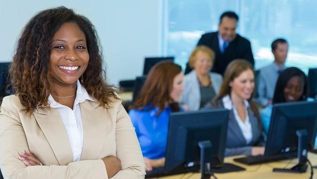 Woman in classroom