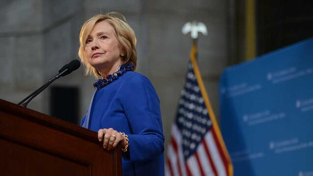 Secretary Hillary Rodham Clinton speaks at the Dinkins Forum 
