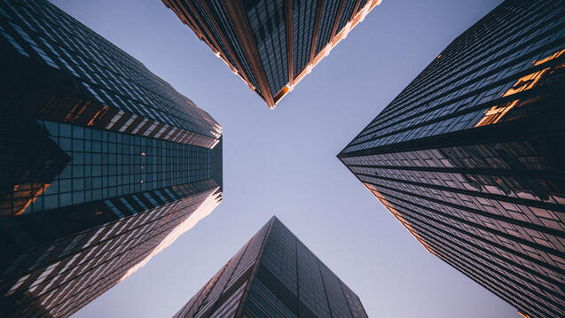 Sky view of buildings