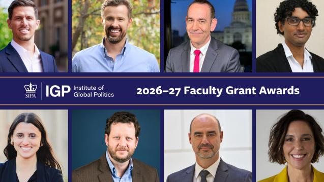 IGP Announces 2026–27 Faculty Grant Awards