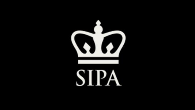SIPA logo - white crown on Columbian blue field
