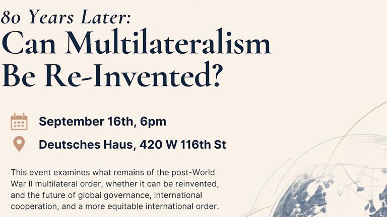 Event on 80 Years Later: Can Multilateralism Be Re-Invented?
