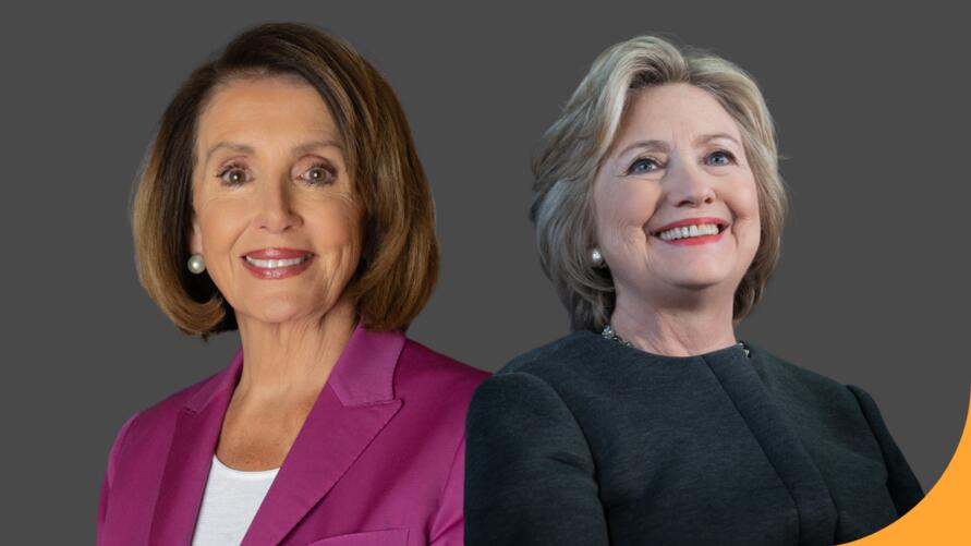 Nancy Pelosi and Hillary Clinton Side by side