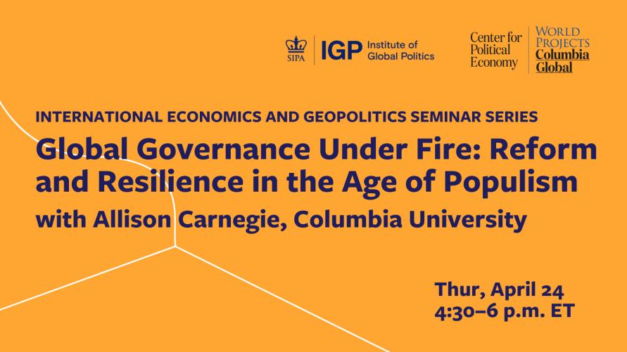International Economics and Geopolitics Seminar Series – April 24