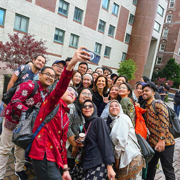 Columbia SIPA Dean, Keren Yarhi-Milo and students