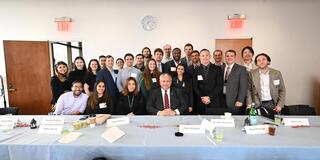 Secretary of the Navy Carlos Del Toro joined a group of SIPA students for lunch on December 8.