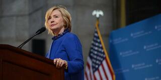 Secretary Hillary Rodham Clinton speaks at the Dinkins Forum 