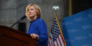 Secretary Hillary Rodham Clinton speaks at the Dinkins Forum
