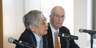 Bank of Japan Governor Haruhiko Kuroda visited Columbia SIPA on April 17.