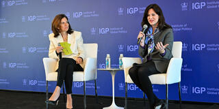 Dean Keren Yarhi-Milo and Anne Neuberger, Deputy National Security Advisor for Cyber and Emerging Technology