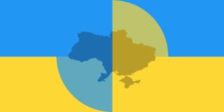 graphic illustration - Ukraine in distress