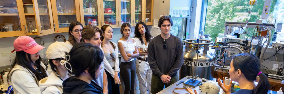 MPA-ESP student group at Lamont-Doherty Earth Observatory lab tour