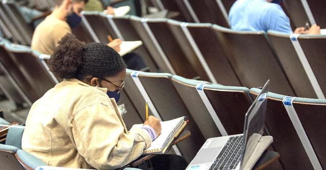 Student in classroom