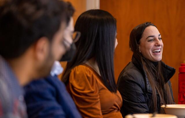 SIPA students at dean's lunch in December 2022