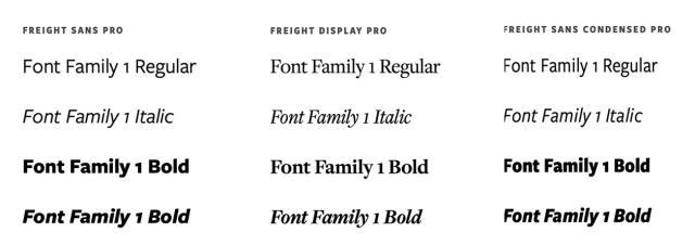 Freight font style
