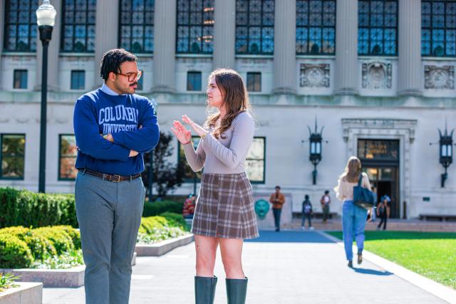 Students on Columbia University Campus
