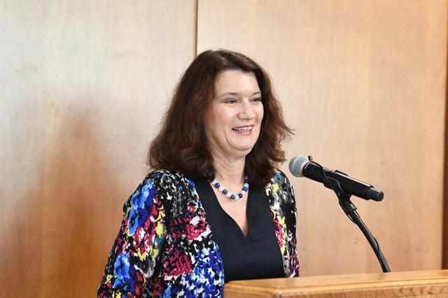 Ann Linde, Sweden’s minister of foreign affairs, discussed women's rights during a visit to SIPA