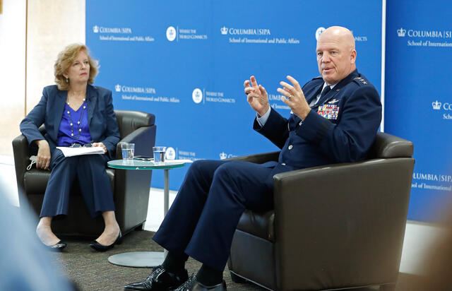 Photo of General Raymond with Dean Janow